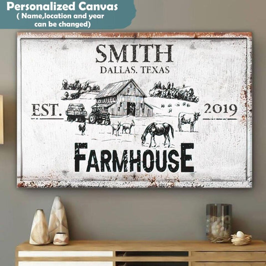 Farmhouse Personalized Canvas - Custom Farmhouse - Farmhouse Canvas Decor - Farmhouse Poster - Farmhouse Framed Wall Art - Farmer Gifts - Ciaocustom