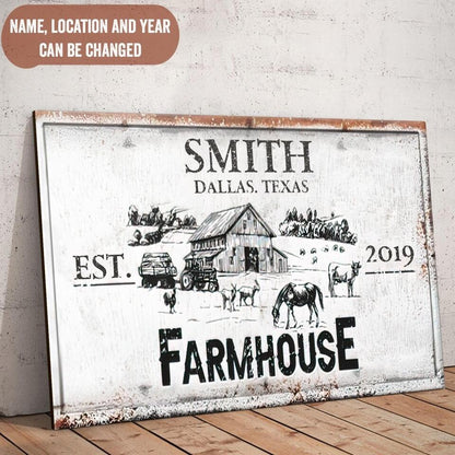 Farmhouse Personalized Canvas - Custom Farmhouse - Farmhouse Canvas Decor - Farmhouse Poster - Farmhouse Framed Wall Art - Farmer Gifts - Ciaocustom