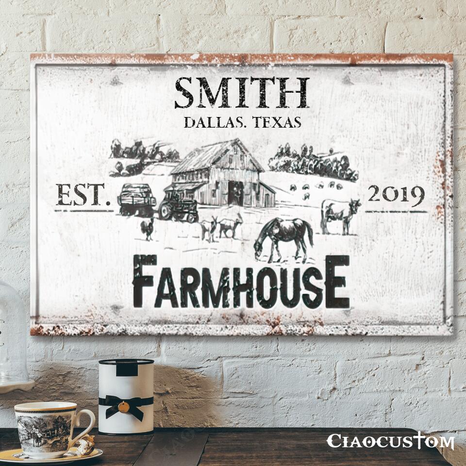 Farmhouse Personalized Canvas - Custom Farmhouse - Farmhouse Canvas Decor - Farmhouse Poster - Farmhouse Framed Wall Art - Farmer Gifts - Ciaocustom