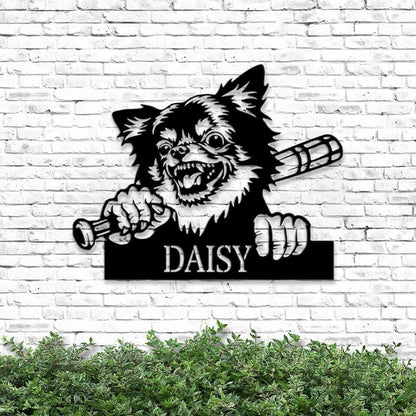 Personalized West Highland White Terrier And Baseball Bat Metal Sign - Terrier Metal Wall Art - Dog Lover Gifts - Dog Lover - Ciaocustom