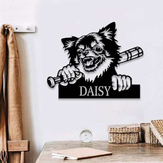 Personalized West Highland White Terrier And Baseball Bat Metal Sign - Terrier Metal Wall Art - Dog Lover Gifts - Dog Lover - Ciaocustom