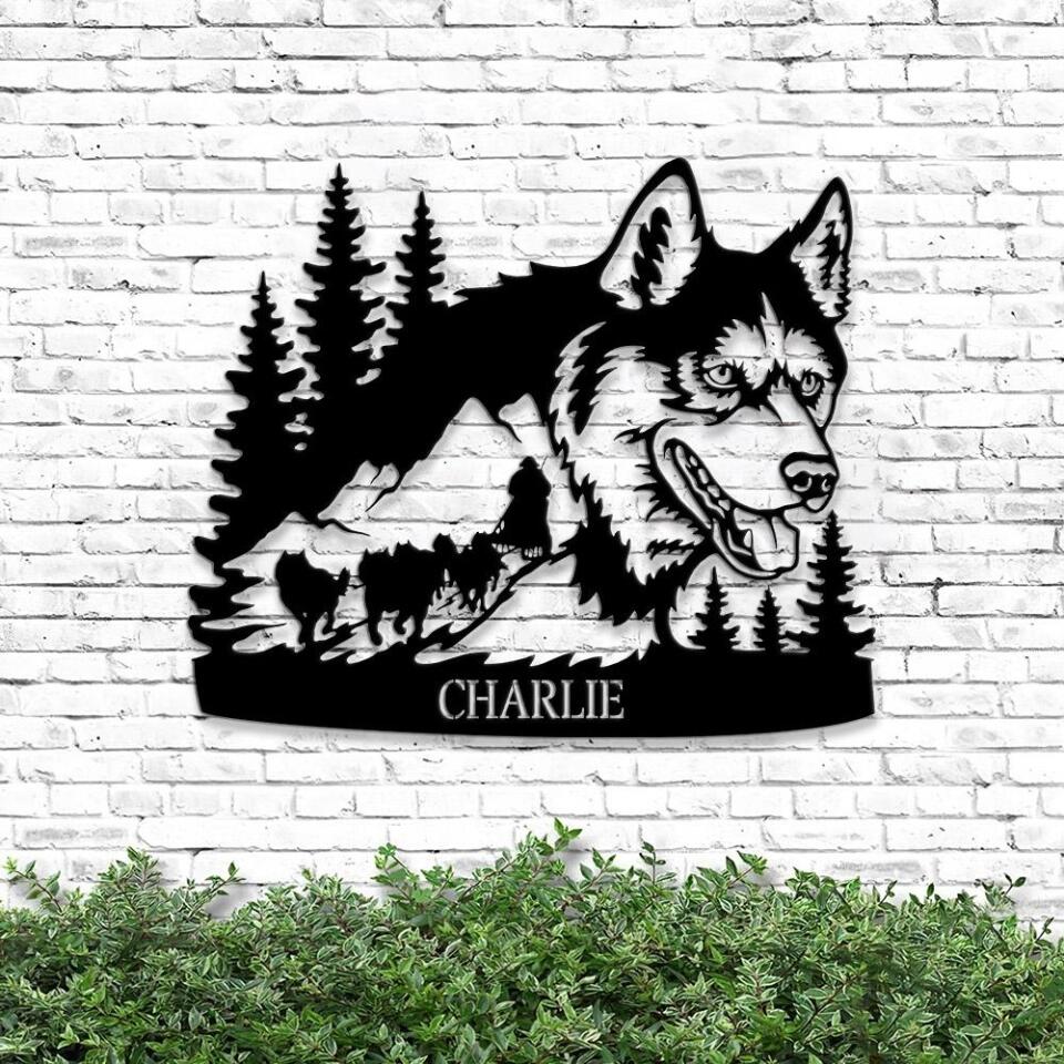 Personalized Alaska Metal Wall Art - Alaska Wall Art - Alaska Wall Decor - Alaska Lover Gifts - Dog Lover Gifts - Dog Lover - Ciaocustom
