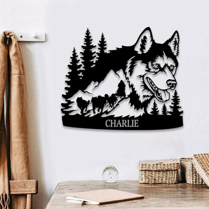 Personalized Alaska Metal Wall Art - Alaska Wall Art - Alaska Wall Decor - Alaska Lover Gifts - Dog Lover Gifts - Dog Lover - Ciaocustom