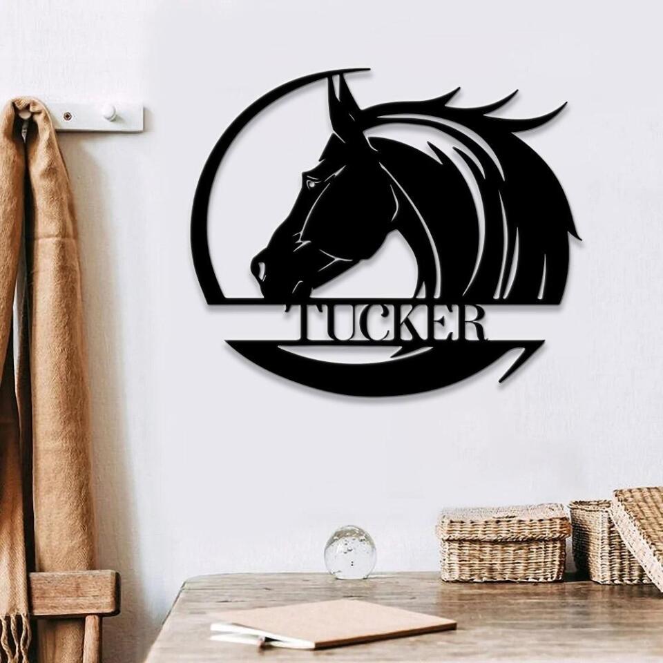 Personalized Horse Head Metal Wall Art - Metal Horse Sign - Metal Horse Decor - Horse Wall Decor - Horse Lover Gift - Ciaocustom