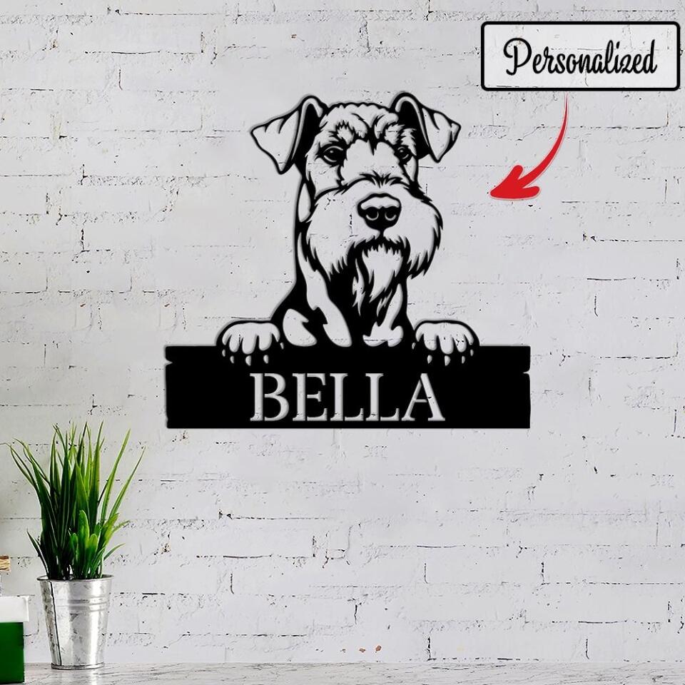 Custom Airedale Terrier Metal Sign - Personalized Airedale Metal Wall Art - Airedale Terrier Lover Gift - Metal Dog Sign - Dog Lover Gift - Ciaocustom