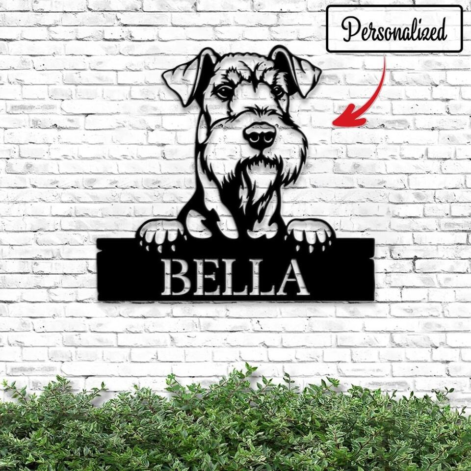 Custom Airedale Terrier Metal Sign - Personalized Airedale Metal Wall Art - Airedale Terrier Lover Gift - Metal Dog Sign - Dog Lover Gift - Ciaocustom