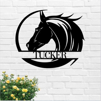 Personalized Horse Head Metal Wall Art - Metal Horse Sign - Metal Horse Decor - Horse Wall Decor - Horse Lover Gift - Ciaocustom