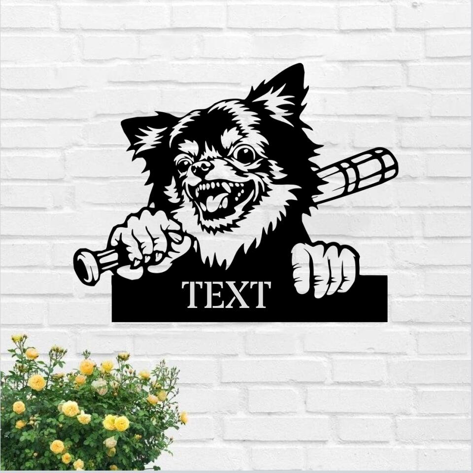 Personalized West Highland White Terrier And Baseball Bat Metal Sign - Terrier Metal Wall Art - Dog Lover Gifts - Dog Lover - Ciaocustom