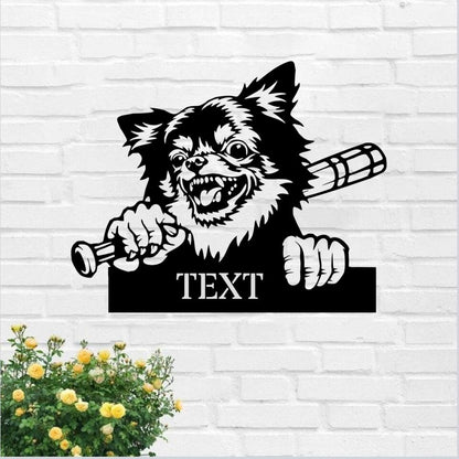 Personalized West Highland White Terrier And Baseball Bat Metal Sign - Terrier Metal Wall Art - Dog Lover Gifts - Dog Lover - Ciaocustom