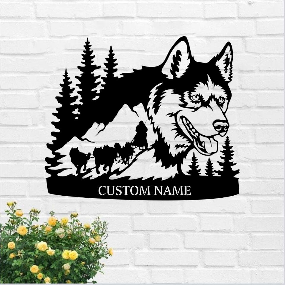 Personalized Alaska Metal Wall Art - Alaska Wall Art - Alaska Wall Decor - Alaska Lover Gifts - Dog Lover Gifts - Dog Lover - Ciaocustom