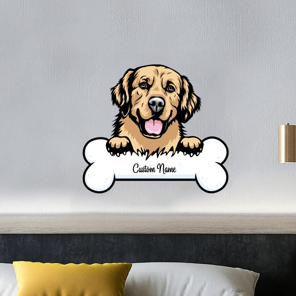 Personalized Golden Metal Wall Art - Golden Retriever Dog Cut Metal Sign - Golden Retriever Wall Art - Custom Metal Sign - Dog Lover Gift - Ciaocustom