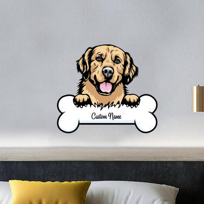 Personalized Golden Metal Wall Art - Golden Retriever Dog Cut Metal Sign - Golden Retriever Wall Art - Custom Metal Sign - Dog Lover Gift - Ciaocustom