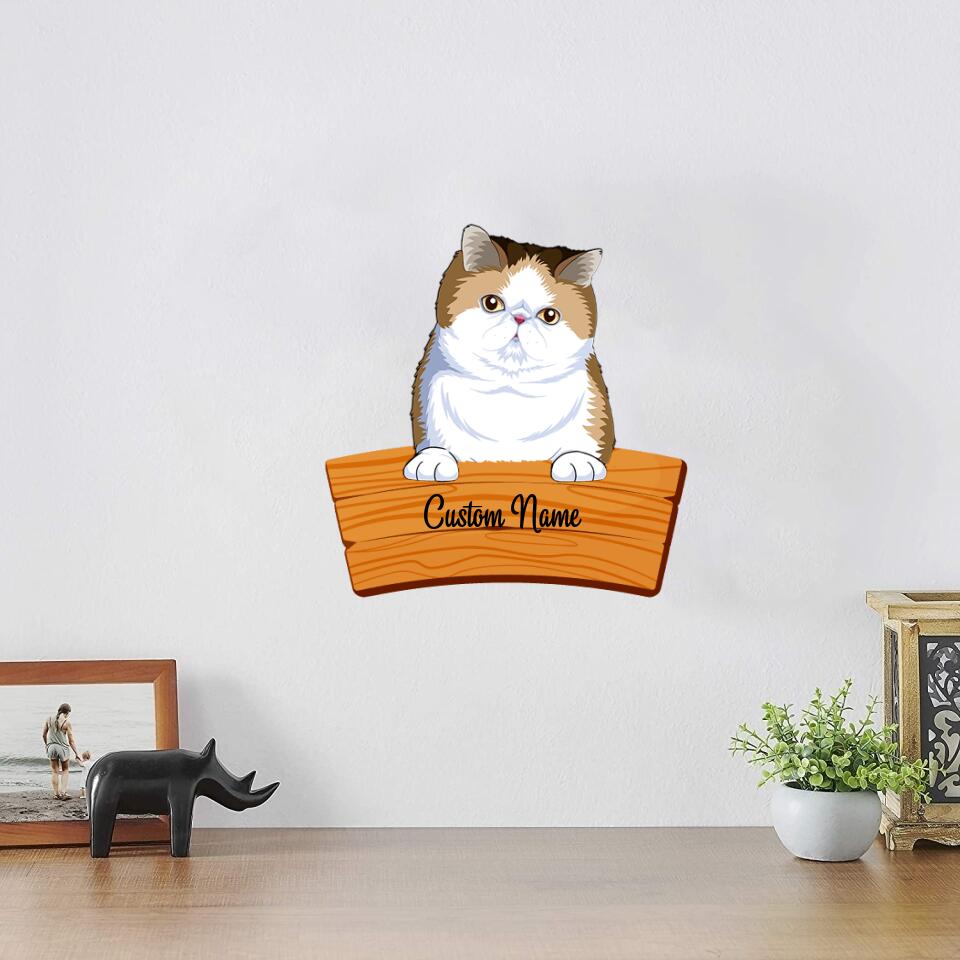 Custom Exotic Shorthair Cat Cut Metal Sign - Personalized Cat Metal Wall Art - Cat Metal Art - Metal Cat Wall Decor - Cat Lover Gifts - Ciaocustom