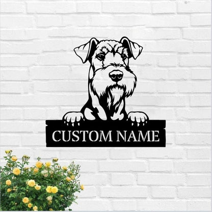 Custom Airedale Terrier Metal Sign - Personalized Airedale Metal Wall Art - Airedale Terrier Lover Gift - Metal Dog Sign - Dog Lover Gift - Ciaocustom