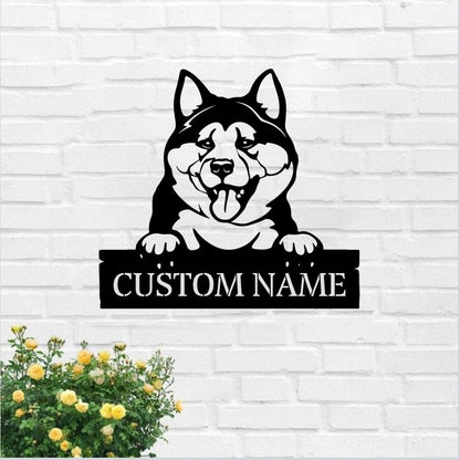 Akita Dog Metal Sign - Personalized Akita Dog - Custom Metal Sign - Dog Metal Sign - Dog Metal Wall Art - Metal Dog Sign - Dog Lover Gift - Ciaocustom