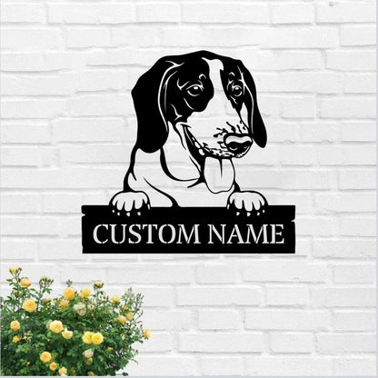 American Foxhound Dog Metal Sign - Personalized Dog Metal Wall Art - Custom Metal Sign - Dog Metal Sign - American Foxhound Lover Gift - Ciaocustom