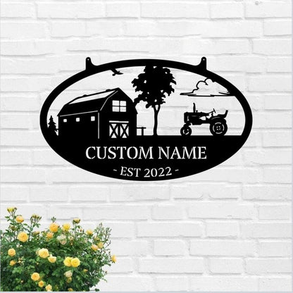 Personalized Tractor Metal Signs - Customized Metal Trucker Sign - Laser Cut Metal Signs - Metal Farmhouse Art - Gifts For Tractor Owners - Ciaocustom