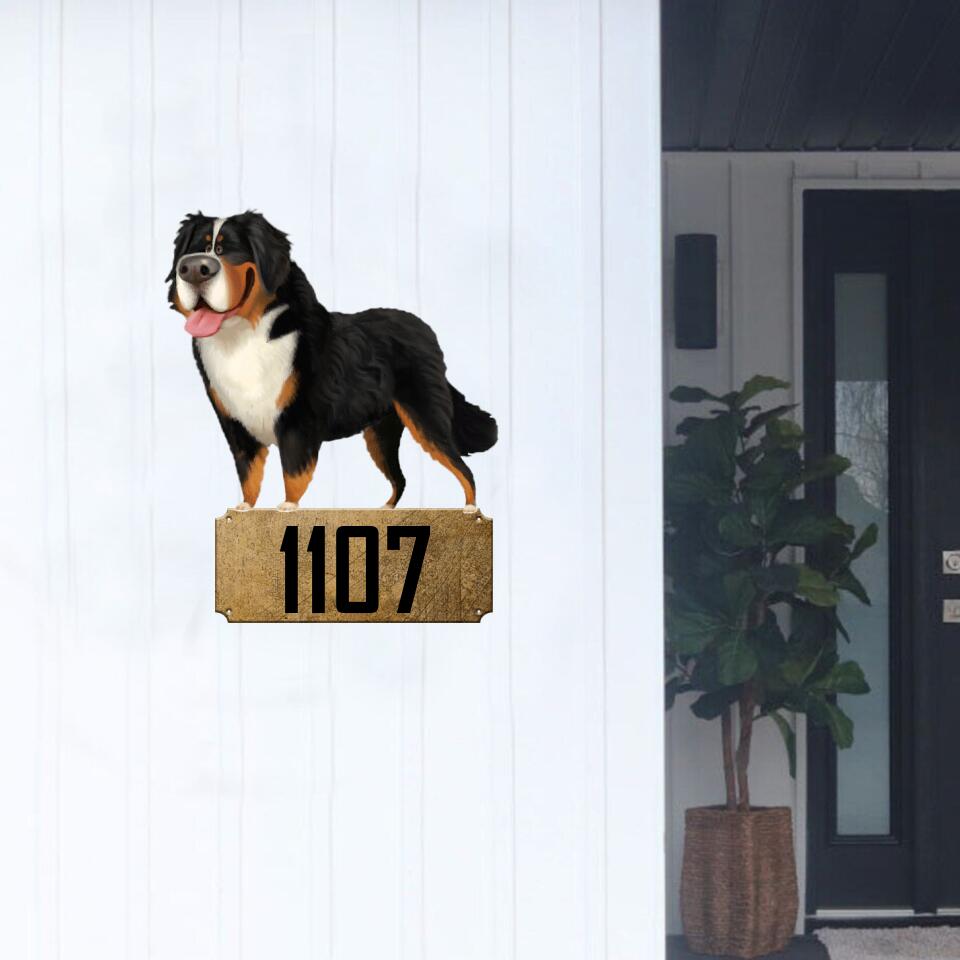 Custom Dog House Number Signs - Dog Address Sign - Metal Address Signs - Metal House Number Signs - Metal Address Signs For House - Ciaocustom