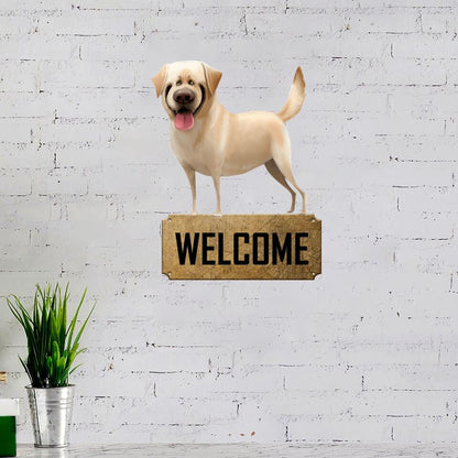 Personlized Labrador Metal Sign - Dog Metal Sign - Labrador Retriever Cut Metal Sign - Dog Address Sign - Gifts For Labrador Lovers - Ciaocustom
