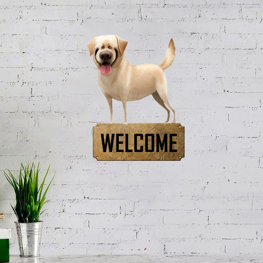 Personlized Labrador Metal Sign - Dog Metal Sign - Labrador Retriever Cut Metal Sign - Dog Address Sign - Gifts For Labrador Lovers - Ciaocustom