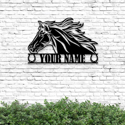 Personalized Metal Horse Signs - Horse Metal Sign - Horse Metal Wall Art - Metal Horse Farm Signs - Horse Wall Decor - Horse Lover Gift - Ciaocustom