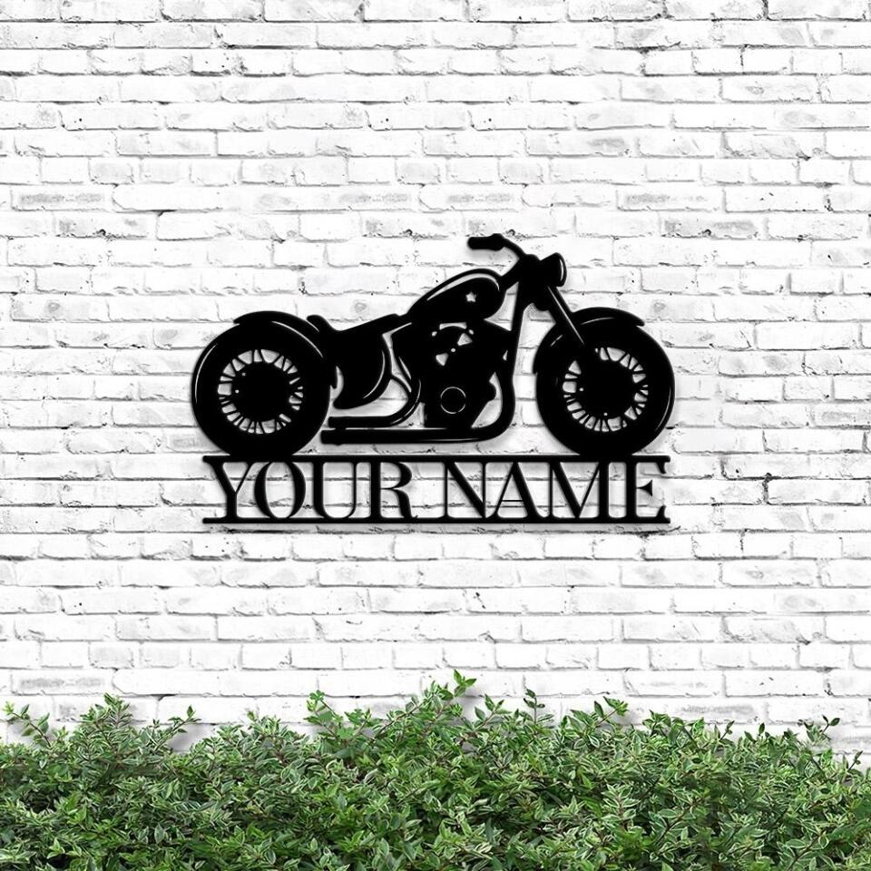 Custom Motorcycle Signs - Personalized Motorcycle Garage Signs - Iron ...