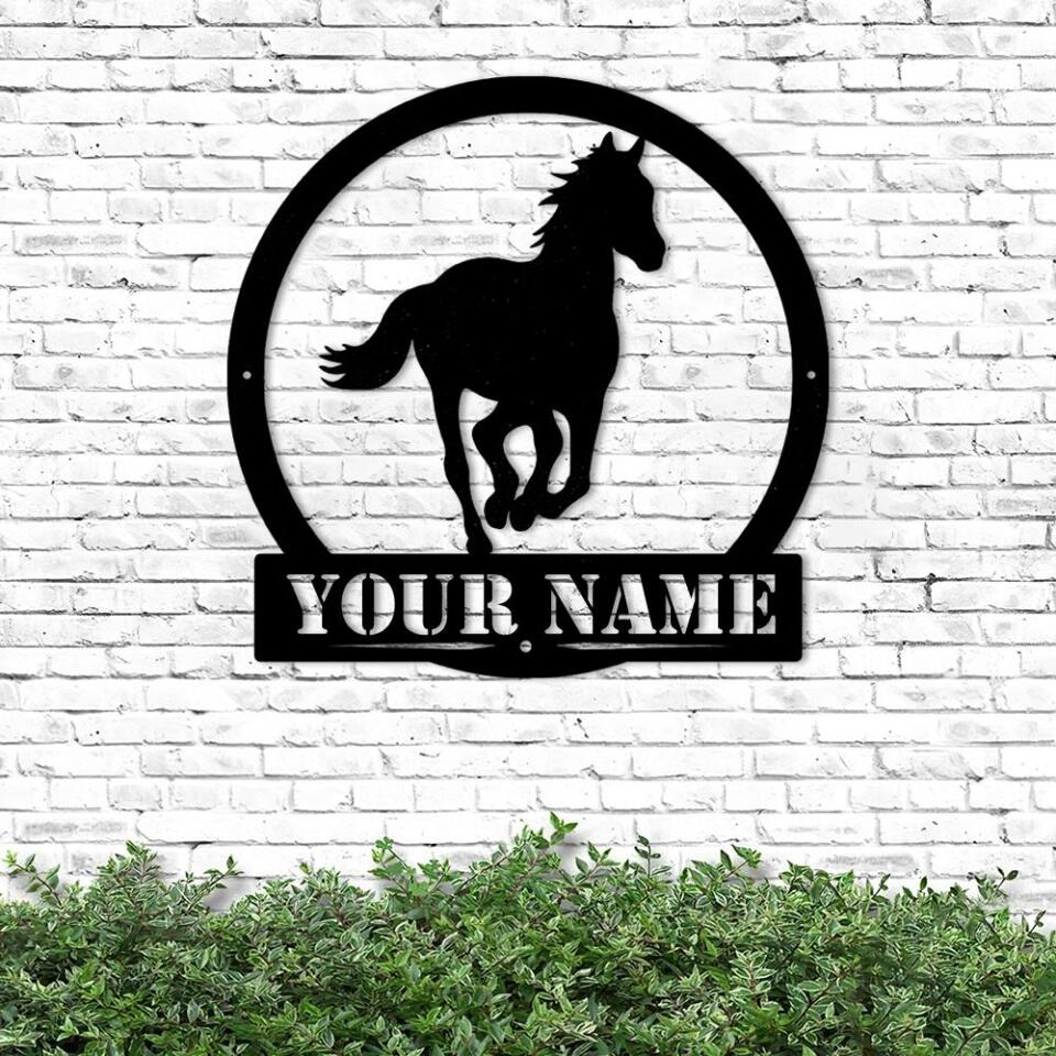 Custom Horse Metal Sign - Metal Horse Wall Decor - Metal Farm Signs - Ciaocustom