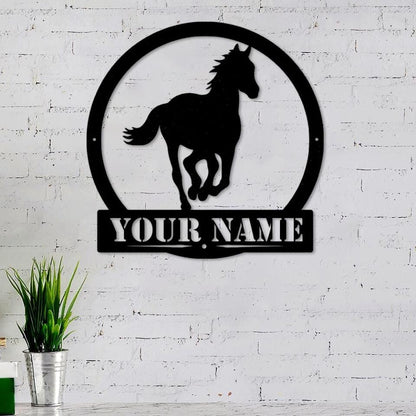 Custom Horse Metal Sign - Metal Horse Wall Decor - Metal Farm Signs - Ciaocustom