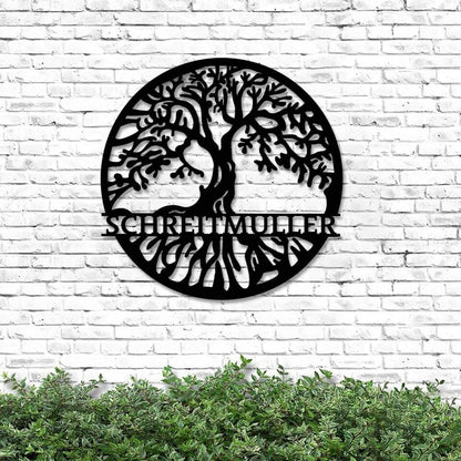 Personalized Tree Of Life Metal Sign - Family Tree Metal Sign - Family Tree Metal Art - Ciaocustom