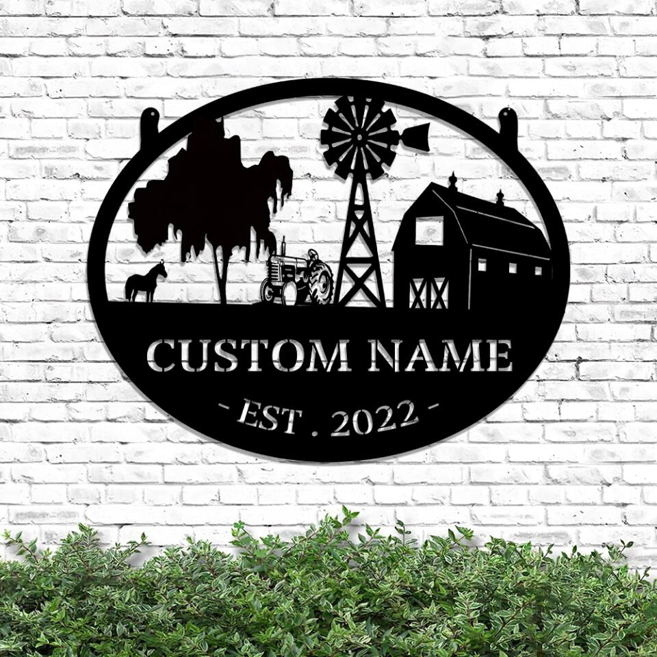 Custom Metal Farm Signs - Personalized Metal Farm Signs - Gifts For Farmer Dad - Ciaocustom