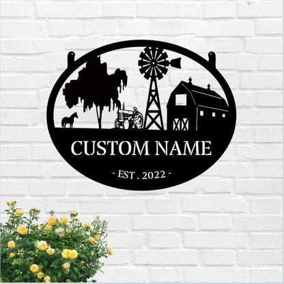 Custom Metal Farm Signs - Personalized Metal Farm Signs - Gifts For Farmer Dad - Ciaocustom