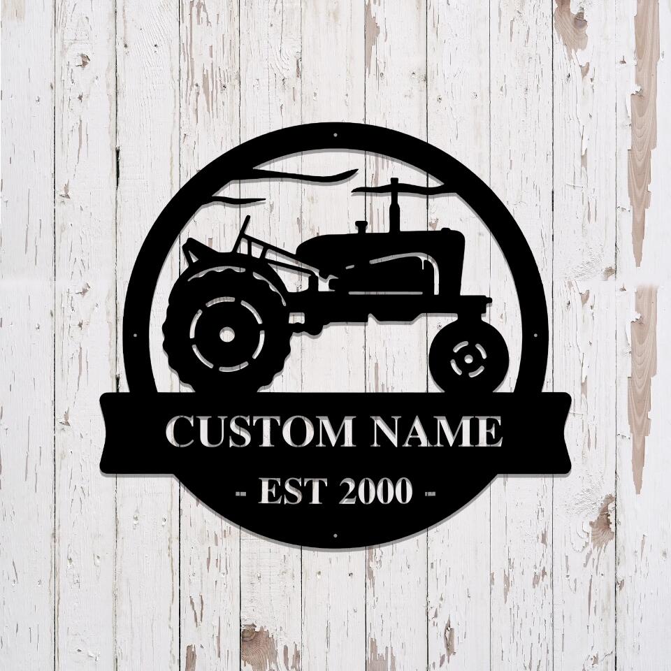 Personalized Metal Tractor Sign - Metal Truck Signs - Truck Gifts For Dad - Ciaocustom