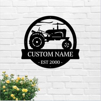 Personalized Metal Tractor Sign - Metal Truck Signs - Truck Gifts For Dad - Ciaocustom