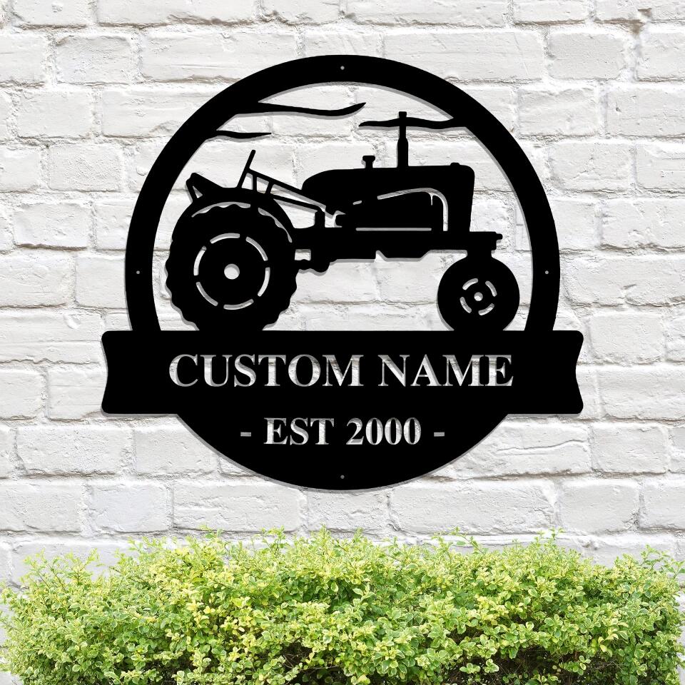 Personalized Metal Tractor Sign - Metal Truck Signs - Truck Gifts For Dad - Ciaocustom