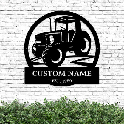 Custom Metal Tractor Sign - Farm Metal Sign - Metal Farmhouse Art - Gifts For Farmers - Ciaocustom