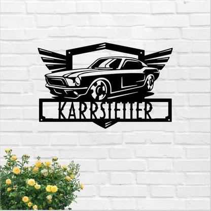 Personalized Muscle Car Metal Wall Art, Muscle Car Metal Sign - Car Metal Gifts - Ciaocustom