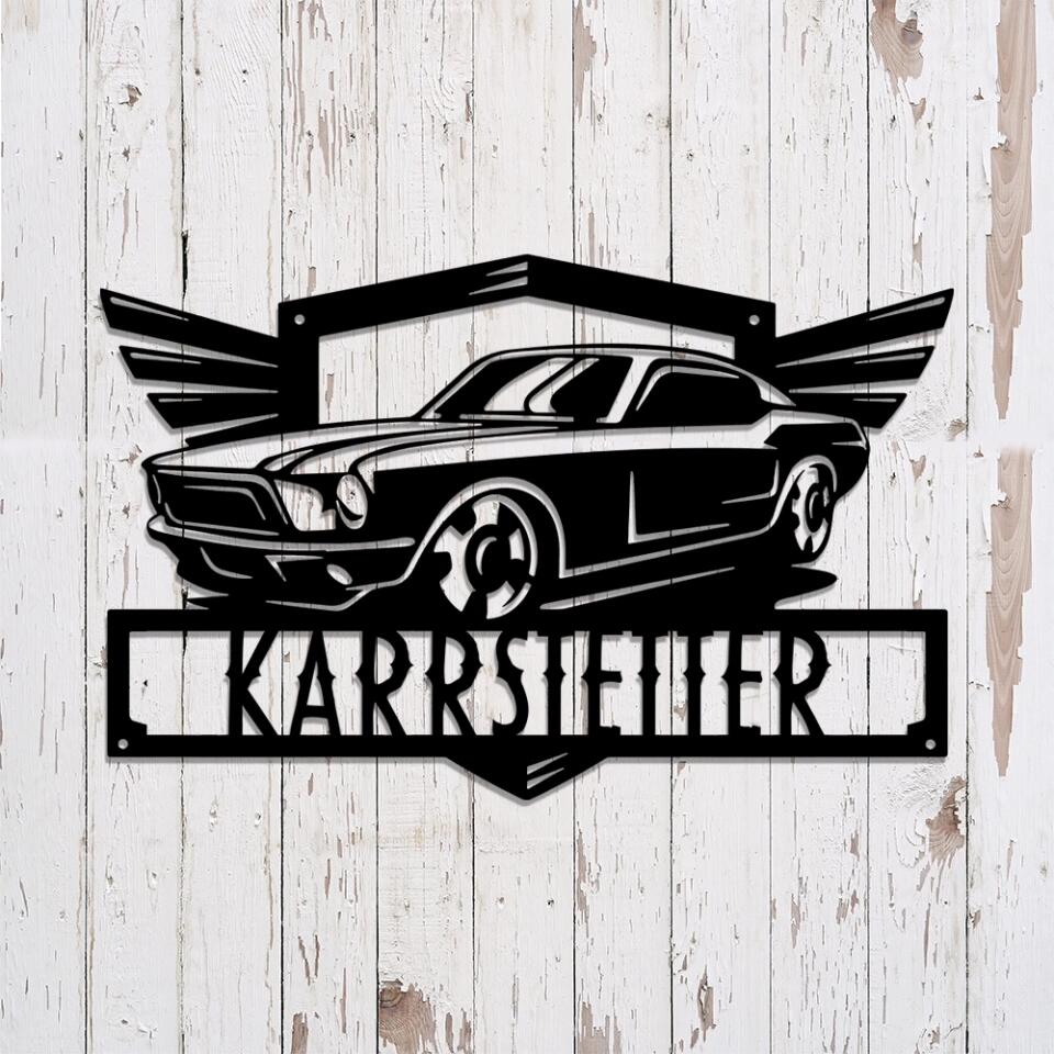 Personalized Muscle Car Metal Wall Art, Muscle Car Metal Sign - Car Metal Gifts - Ciaocustom