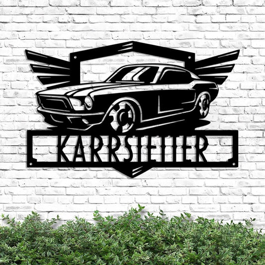 Personalized Muscle Car Metal Wall Art, Muscle Car Metal Sign - Car Metal Gifts - Ciaocustom