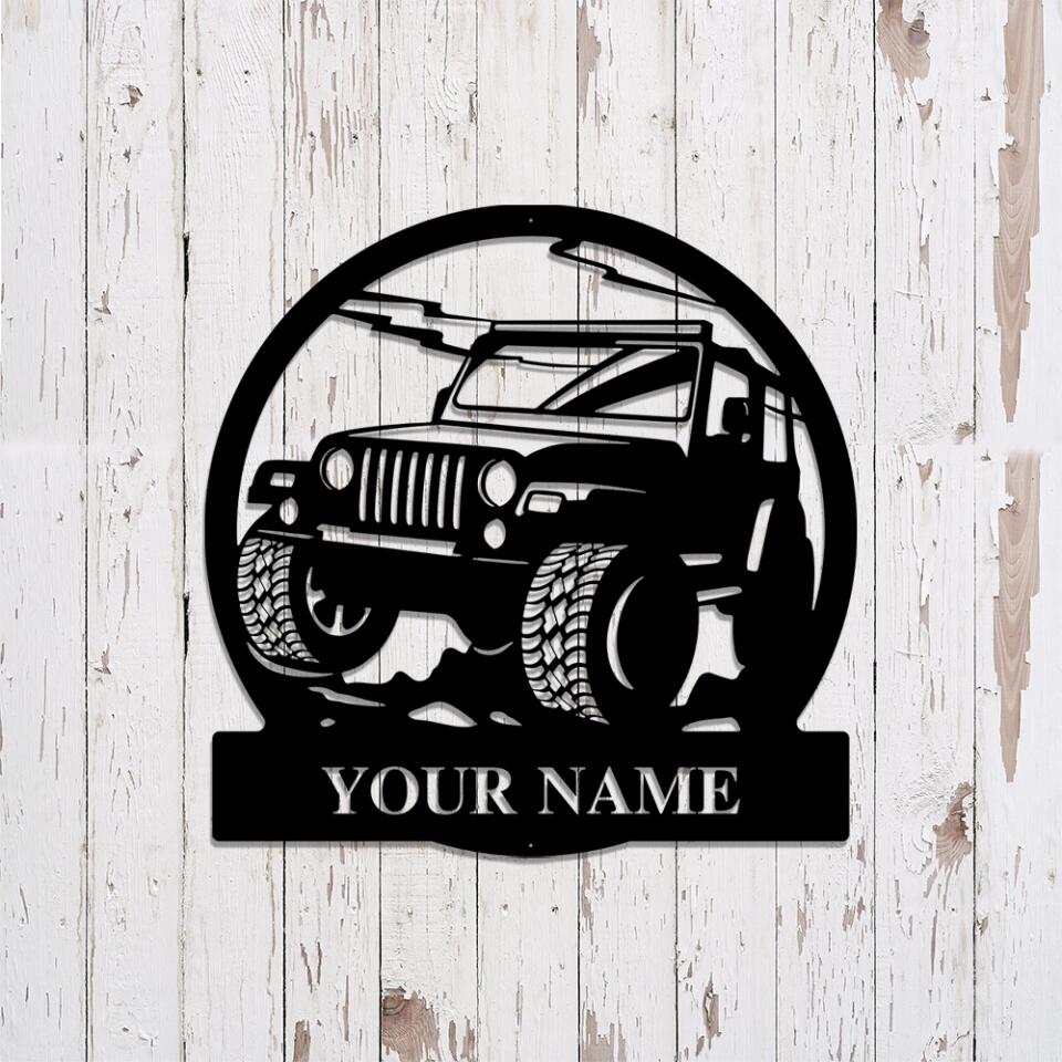 Custom Jeep Metal Sign - Jeep Metal Wall Art - Garage Art Cut Metal Sign - Jeep Lover Gifts - Ciaocustom
