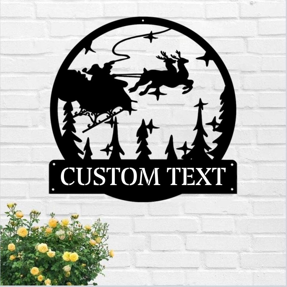 Custom Christmas Scene Metal Wall Art- Personalized Christmas Scene Metal Sign - Christmas Gift - Ciaocustom