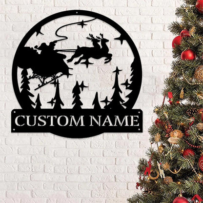 Custom Christmas Scene Metal Wall Art- Personalized Christmas Scene Metal Sign - Christmas Gift - Ciaocustom