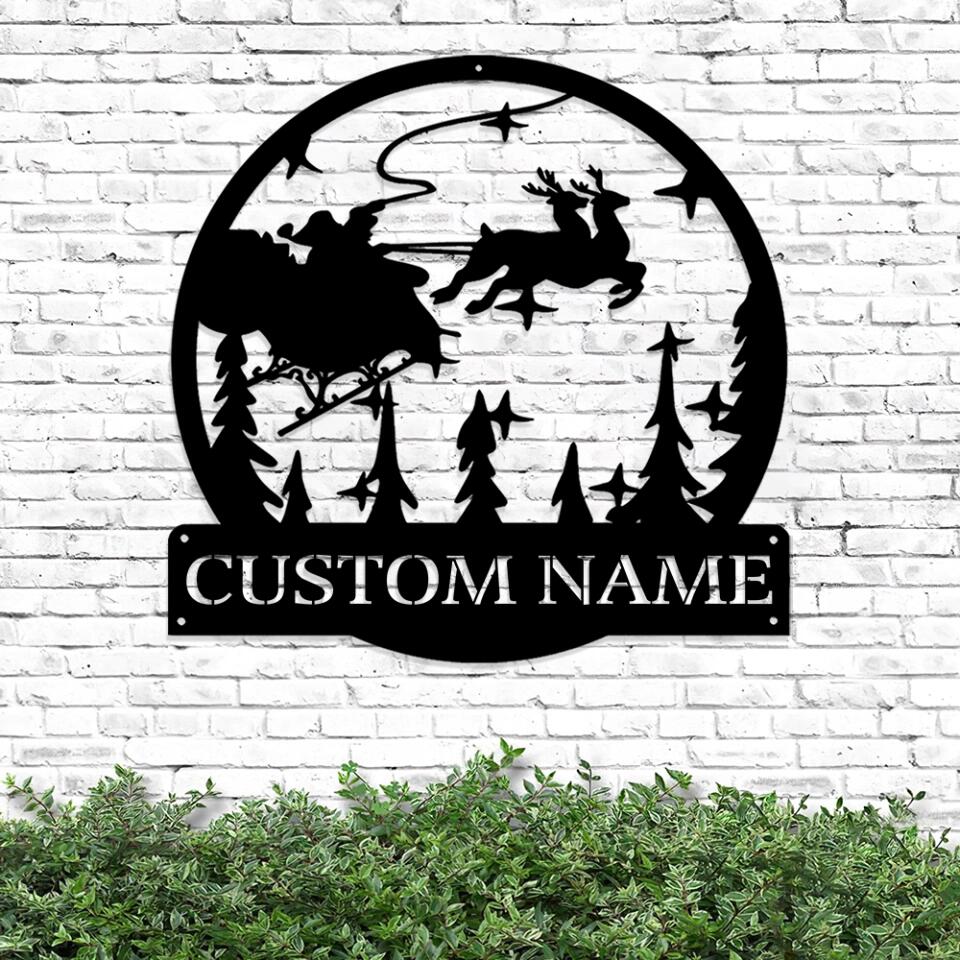 Custom Christmas Scene Metal Wall Art- Personalized Christmas Scene Metal Sign - Christmas Gift - Ciaocustom