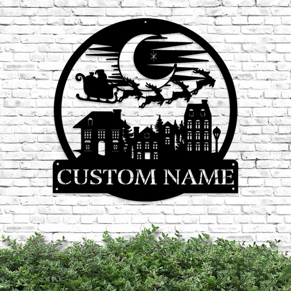 Custom Santa Claus Metal Sign - Merry Christmas Metal Wall Art - Personalized Santa Claus Sign - Santa Claus Home Decor - Ciaocustom