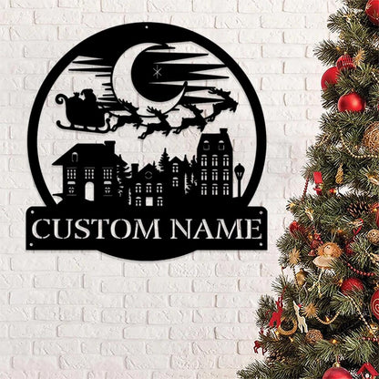 Custom Santa Claus Metal Sign - Merry Christmas Metal Wall Art - Personalized Santa Claus Sign - Santa Claus Home Decor - Ciaocustom