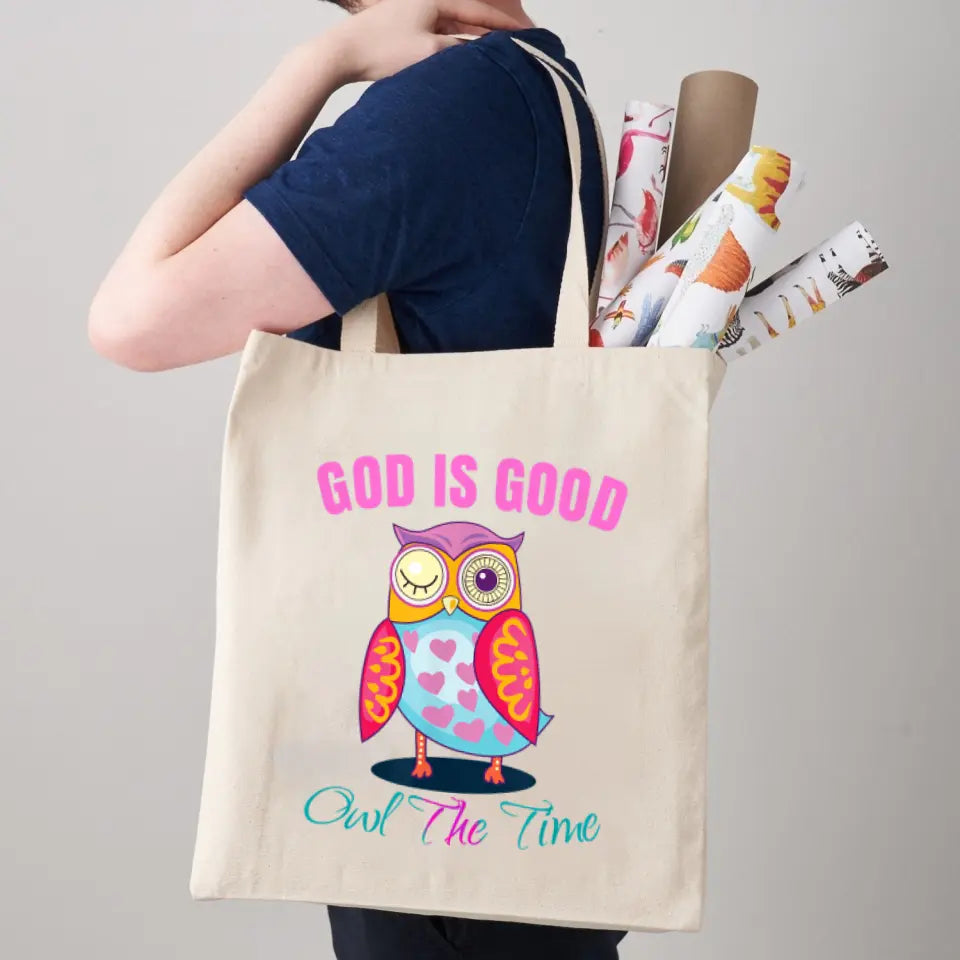 God Is Good Canvas Tote Bags - Christian Tote Bags - Printed Canvas Tote Bags - Cute Tote Bags - Religious Tote Bags - Gift For Christian - Ciaocustom