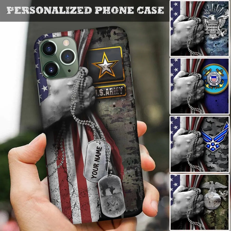 Personalized Veteran Phone Case - Unique Gift With Personalized Name