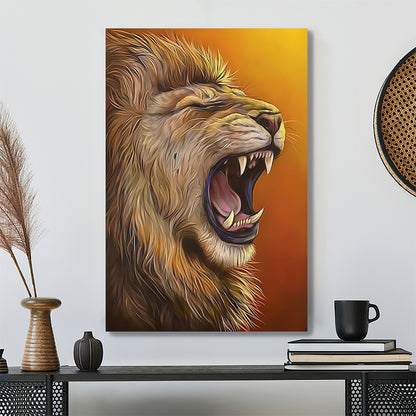 Picture Of Jesus And Lion 1 - Christ And Lion Picture - Jesus Lion Painting - Bible Verse Canvas Wall Art - Scripture Canvas - Ciaocustom