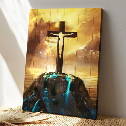 Scripture Canvas Wall Art - Bible Verse Canvas - Jesus And Blue Light Canvas Poster - Ciaocustom