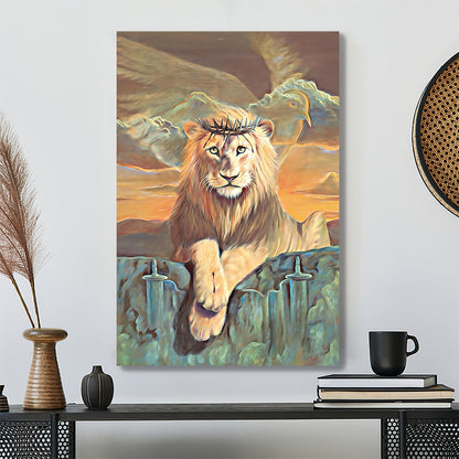Lion 5 - Christian Gift - Jesus Canvas Painting - Jesus Poster - Jesus Canvas Art - Jesus Canvas - Wall Art - Scripture Canvas - Ciaocustom