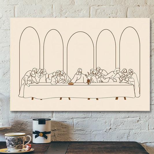 The Last Supper Sketch Drawing - Jesus Canvas Poster - Religious Canvas Painting - Christian Canvas Prints - Religious Wall Art Canvas - Ciaocustom
